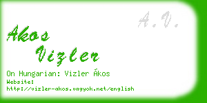akos vizler business card